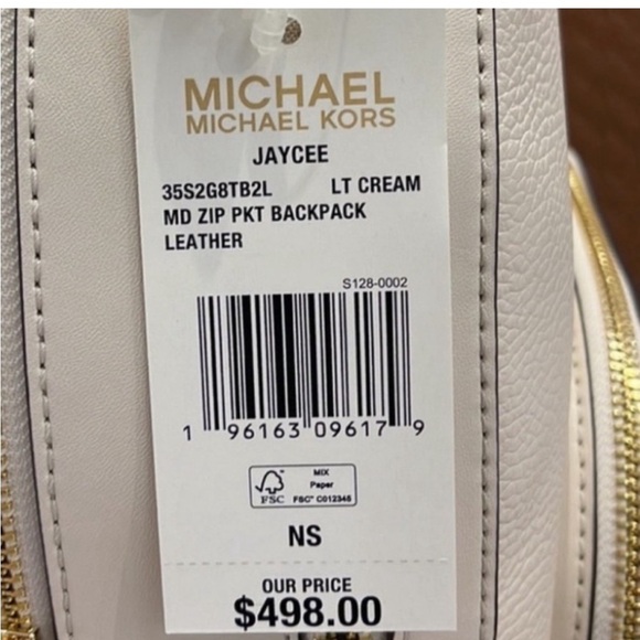 Michael Kors Jaycee Medium
Pebbled Leather Backpack Light - Picture 8 of 12